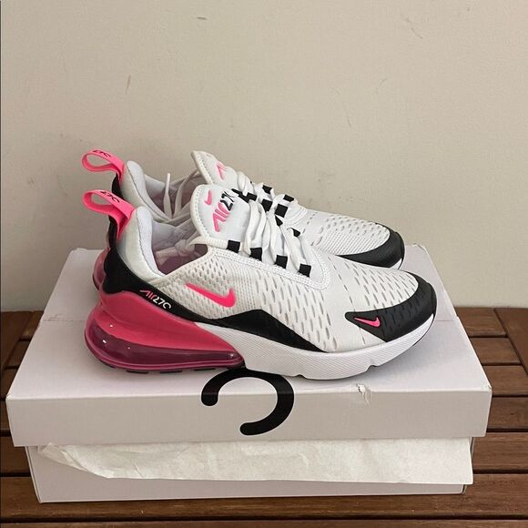 Nike Air Max 270 White/Hyper Pink USA Women Size 6/UK 3.5/EU 36.5(AH6789-127) - Picture 6 of 11